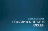 Geographical terms in English language