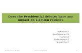 Does presidential debates have impact on election results?