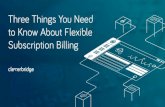 Three Things You Need to Know About  Flexible Subscription Billing