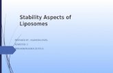 Stability aspects of liposomes