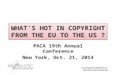 WHAT'S HOT IN COPYRIGHT FROM THE EU TO THE US VEF