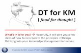 Design Thinking for Knowledge Management