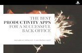 The Best Productivity Apps for a Successful Back Office