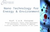 Energy and environment Prof C A N Fernando