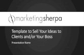 Template to Sell Your Ideas to Your Boss