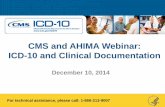 CMS and AHIMA ICD-10 Clinical Documentation Webinar 2014