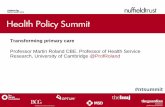 Transforming primary care - Professor Martin Roland