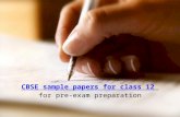 Cbse sample papers for class 12 for pre exam preparation