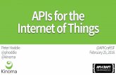 APIs for the Internet of Things