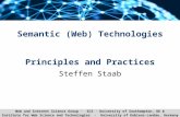 Semantic Web Technologies: Principles and Practices