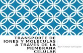 TRANSPORTE DE IONES Y MOLECULAS A TRAVES DE LA MEMBRANA CELULAR