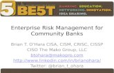 Michigan Bankers Association Best 2014 enterprise risk management ppt