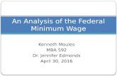 MBA 592 Presentation - An Analysis of the Federal Minimum Wage