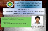 Learner: Components of Effective Teaching