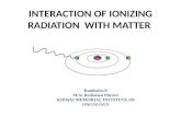 INTERACTION OF IONIZING RADIATION WITH MATTER