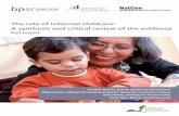 The role of informal childcare: A synthesis and critical review of the ...