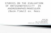 studies on the evaluation of antigenotoxicity in andrographis paniculata