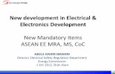 New Mandatory Items ASEAN EE MRA, MS, CoC