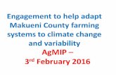 Engagement to help adapt Makueni County farming systems to climate change and variability