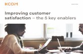 Improving Customer Satisfaction – The 5 Key Enablers