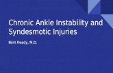 Chronic ankle instability and syndesmotic injuries