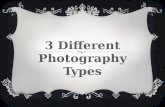 3 different photography types