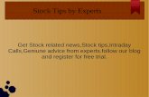Stock Tips by Experts
