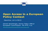 Daniel Spichtinger: Open Access in a European Policy Context opencon