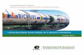 Using Municipal Solid Waste as a Biofuel Feedstock