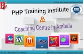 PHP Training in Ambala ! BATRA COMPUTER CENTRE