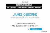 License to communicate  - James Osborne - Webranking 2015