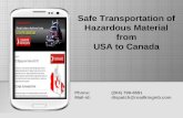 Safe Transportation of Hazardous Material from USA to Canada
