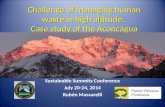 Ruben Massarelli - Challenge of managing human waste in high altitude, Aconcagua