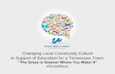 Changing Local Community Culture in Support of Education for a Tennessee Town: "The Grass is Greener Where You Water It"