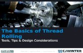 The Basics of Thread Rolling
