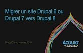 DrupalCamp Nantes 2016 - Migrer un site Drupal 6 ou Drupal 7 vers Drupal 8