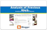 AS Media Studies G321: Analysis of Previous Work