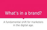 What's in a Brand? A Fundamental Shift for Marketers in the Digital Age.