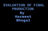 Evaluation of final production 1