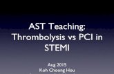Thrombolysis vs PCI for STEMI