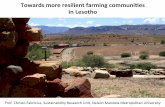 Towards more resilient farming communities in lesotho