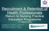 Return to nursing european health workforce
