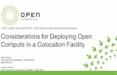 DCD London 2016  Open Compute Project data center project engineering workshop presentation 'Considerations for Deploying Open Compute in a Colocation Facility'
