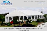 Party Hire in Brisbane For Your Upcoming Event Or Party - Tents 4 Events