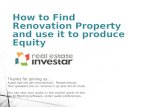 [Webinar] How to Find Renovation Property & Create Equity