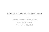 Ethical Issues in Assessment