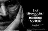 8 of Steve Jobs' (least) Inspiring Quotes