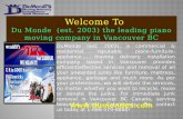 Piano Movers in Vancouver|Du Monde Moving