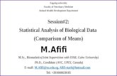 Statistical analysis of biological data (comaprison of means)