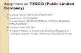 Assignment on Tesco (PLC) international marketing management